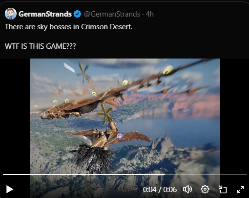 Crimson desert qui devient Crimson skies le temps d'un instant. clin d'oeil ou pur hasard?