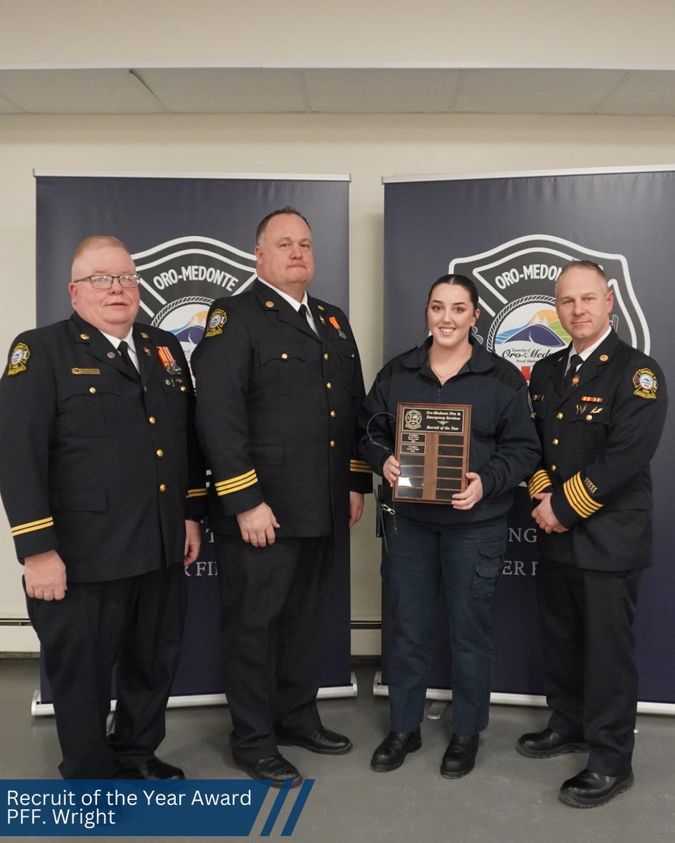 The Recruit of the Year Award, voted on by all OMFES members, was presented to PFF Wright. Congratulations! Your hard work and dedication is truly noticed by all.