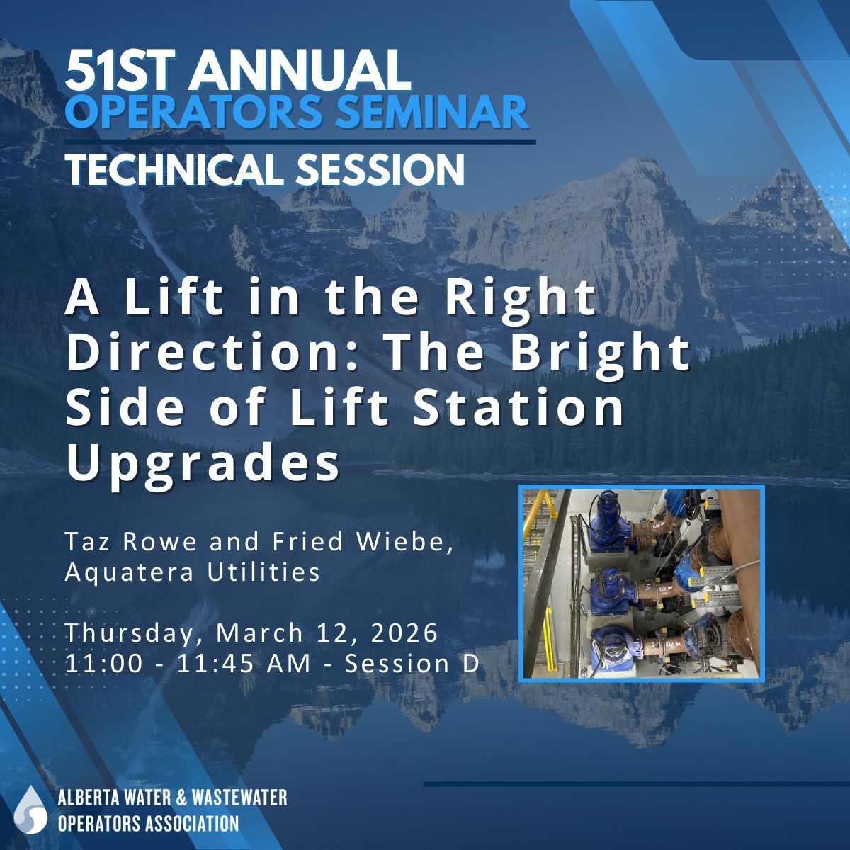 As part of a wastewater system improvement program, enhancements were completed at lift stations within the City of Wetaskiwin.

This #AWWOA2026 presentation will showcase the scope of the upgrades and measurable benefits.

Visit our website for more info: awwoa.ca/events/seminar…