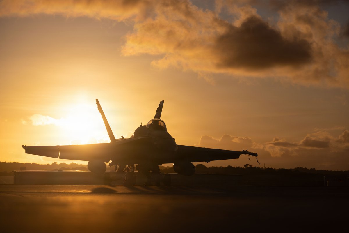 USMC's tweet photo. #Marines with the Marine Aircraft Group 12, @1stMAW_Marines, support flight operations at Andersen Air Force Base, Guam. 

MAG-12 Marines trained in Guam to enhance expeditionary operations, fighter integration, and air-to-ground ordnance deliveries as part of the Aviation Training Relocation program.

#MarineCorps #MAW #USMC