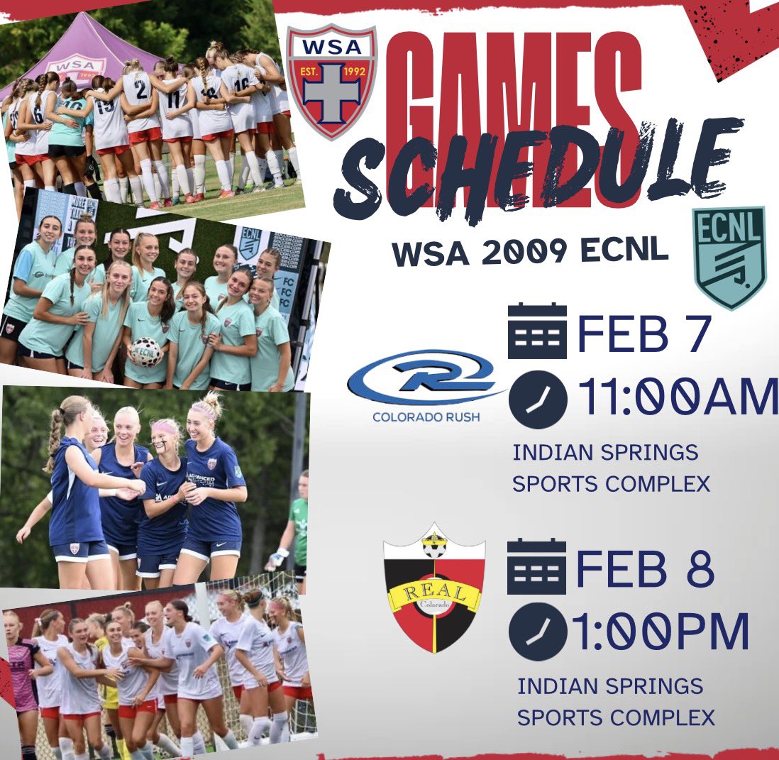 FINAL games of <a href="/ECNLgirls/">ECNL Girls</a> Texas Conference are at 🏠 THIS weekend!

📍Saturday, Feb 7 11:00am vs CO Rush
📍Sunday, Feb 8 1:00pm vs Real CO

Indian Springs Soccer Complex!