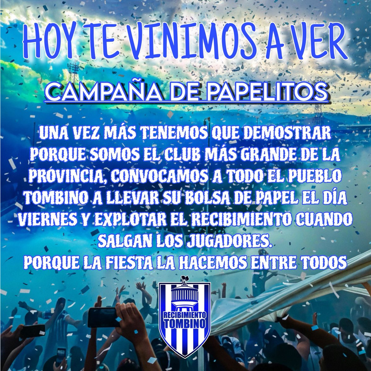 Recibimiento Tombino tweet media