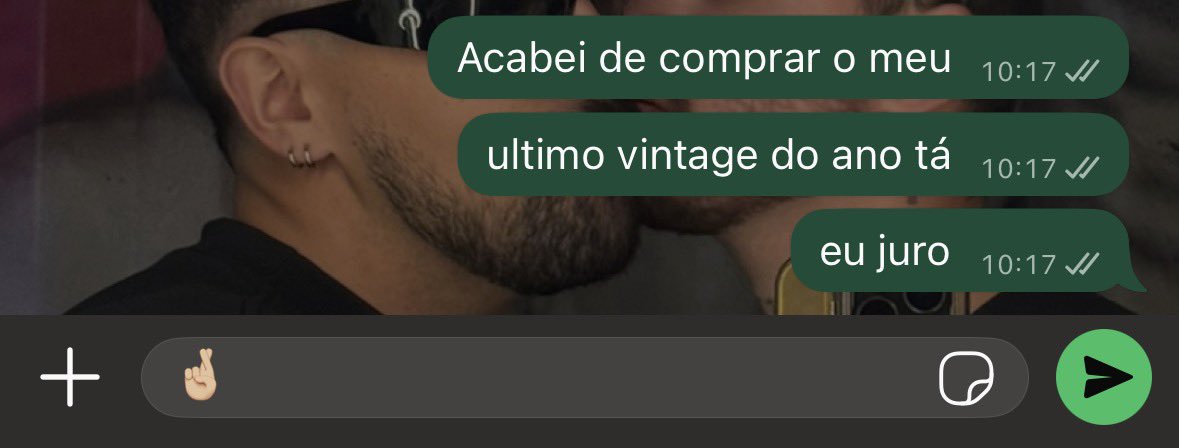 ExFrentista's tweet photo. 05/02/2026
Acabei de prometer ao meu excelentíssimo o último rolê do @VintageCulture do ano https://t.co/d5rKqlWl9R