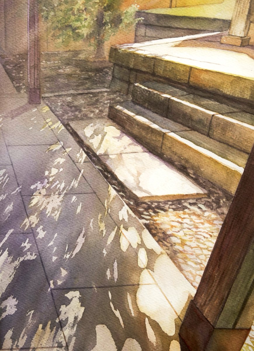 透明水彩で描いてます。 #アナログ絵