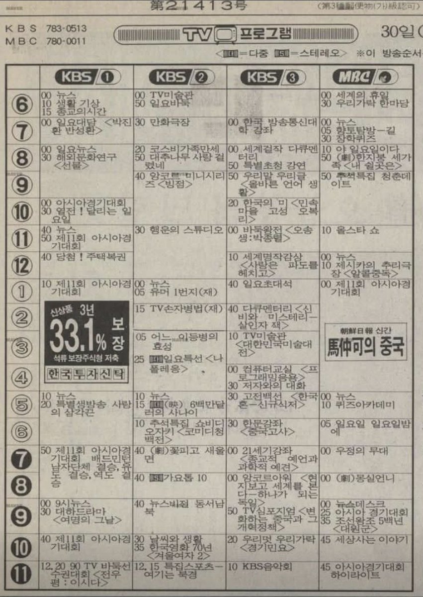 채널이 몇개 안 됐는데도 오히려 TV에서 볼 게 많았던 시절
