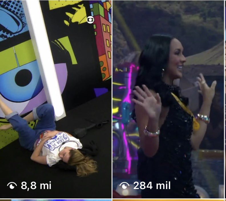 a diferença de vews no perfil da glô tua festa virou uma piada maxiane