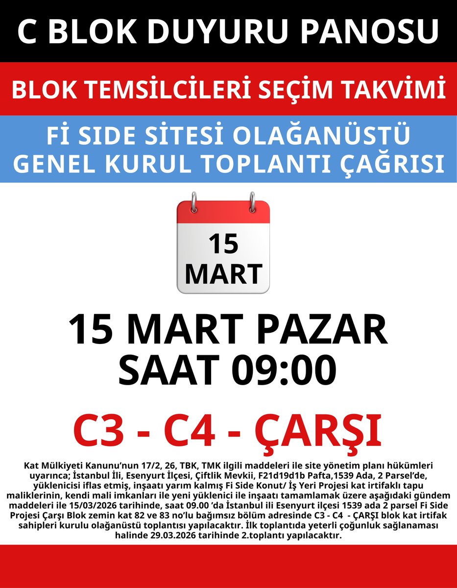 FisideMalikleri's tweet photo. Duyuru📢 OLAĞANÜSTÜ GENEL KURUL ÇAĞRISI https://t.co/6dObpmsaog