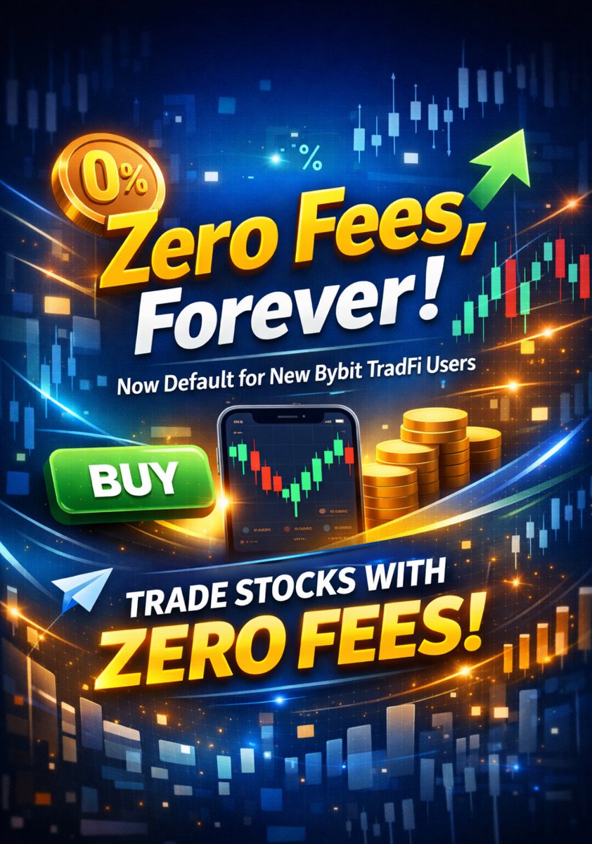 🚨Bybit TradFi launches zero-fee account model for commission-free trading of gold and other assets

The zero-fee model is now permanent and enabled by default for new Bybit TradFi users. <a href="/CertiK/">CertiK</a> <a href="/Bybit_Official/">Bybit</a>