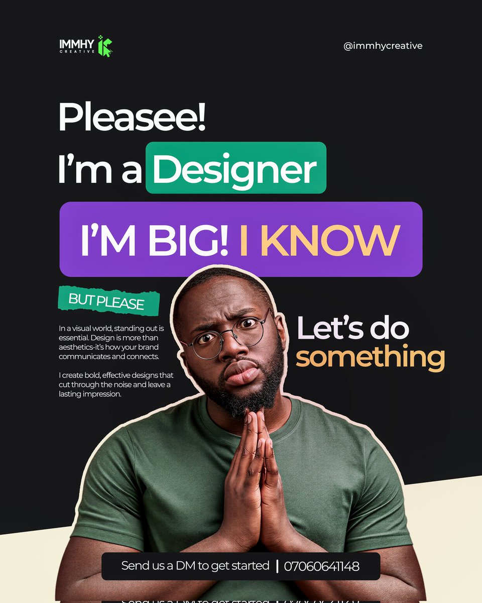 ImmhyCreative's tweet photo. Bold designs that stand out and connect.
Open to collaborations, freelance, and design roles.
Let’s do something 🚀 https://t.co/I7RNVYpfho