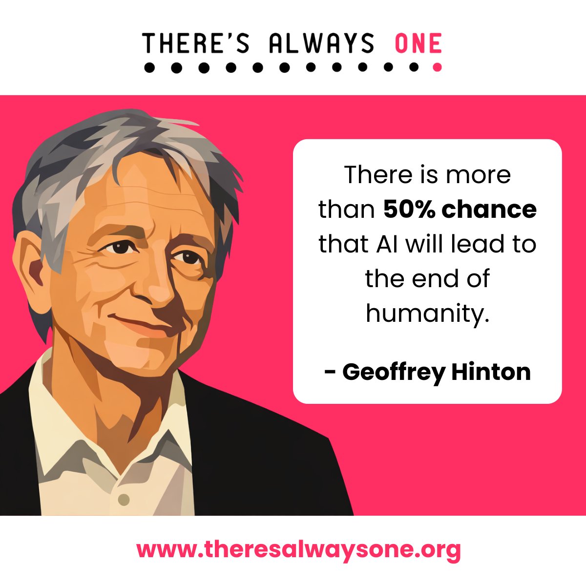 TheresAlways1ai's tweet image. ⚠️ Experts warn AI could soon surpass human intelligence.
⭕ Even its creators admit they don’t fully understand it.
💬 Geoffrey Hinton warns there’s a real chance AI could end humanity.
🟢 Join us to learn and advocate for safer AI.
#TA1 #TheresAlwaysOne #AIrisk #AIeducation