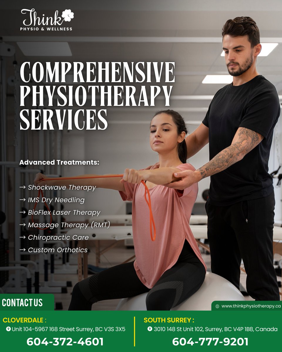 physiothink's tweet photo. Comprehensive Physiotherapy Services

Personalized, Advanced Care Focused On Improving Mobility, Supporting Recovery, And Promoting Long-Term Wellness. Helping You Move Better, Feel Stronger, And Live Healthier Every Day.

https://t.co/948kDyezUg

#physiotherapy #physio #rehab https://t.co/4L2DNaLfpC
