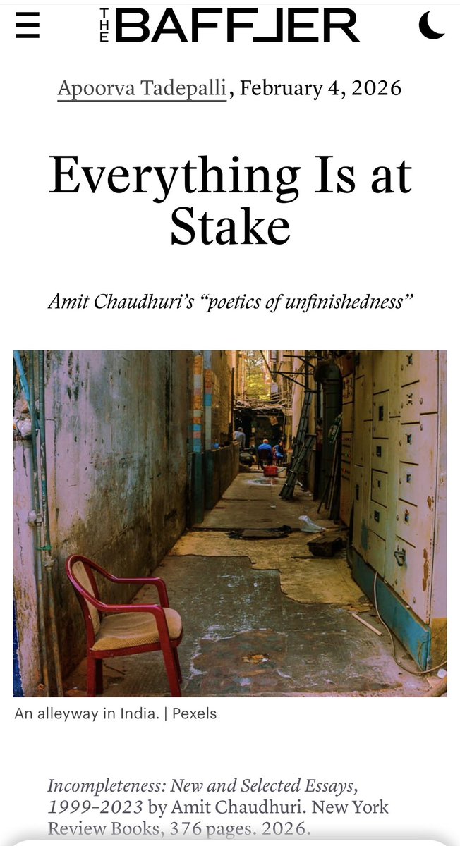 Amit Chaudhuri tweet media