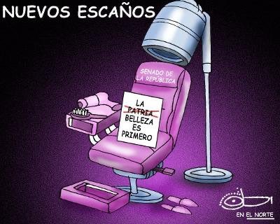 Austeros, pero bien peinados; la estética del Senado. 

No tenían nada de malo las camionetas blindadas compradas por la Suprema Corte para uso de las y los ministros, pero las devolvieron. 

No era nada fuera de lo normal que en la sede del Senado funcionara una estética para