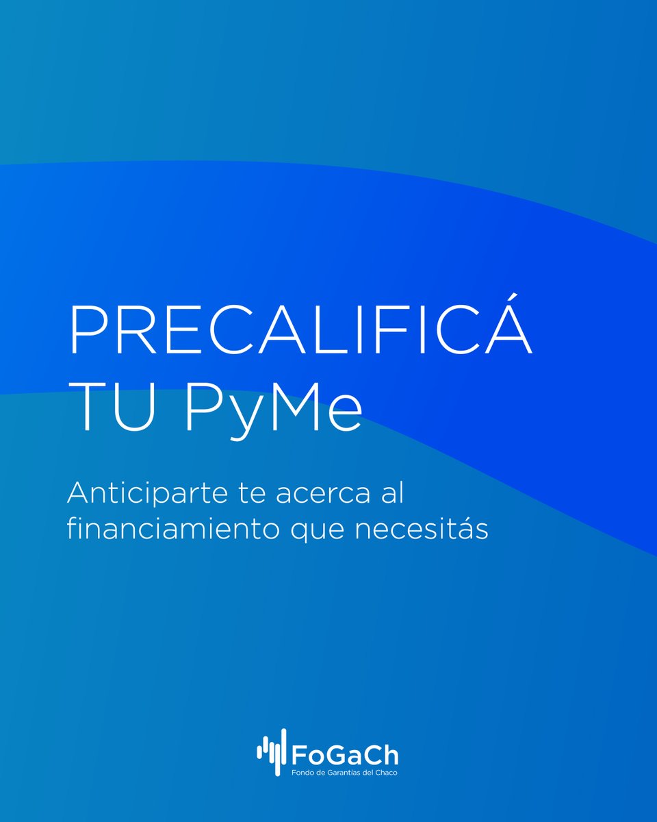 Las PyMEs que crecen no improvisan.
Se anticipan.
Conocer tus posibilidades de financiamiento hoy te permite planificar el mañana.
En FoGaCh te acompañamos en cada paso.

📩 Consultanos.