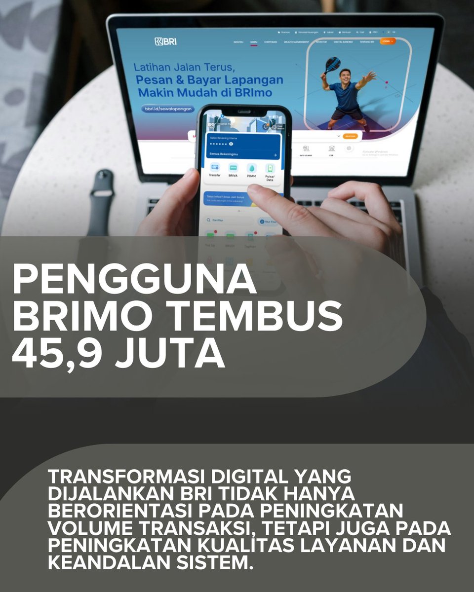 Mihawkykn's tweet photo. Pertumbuhan pengguna BRImo mencerminkan keberhasilan transformasi digital BRI yang berkelanjutan.
#SuperAppBRImo
#TransformasiDigitalBRI
#qrisbri https://t.co/4QgO9VpW2U
