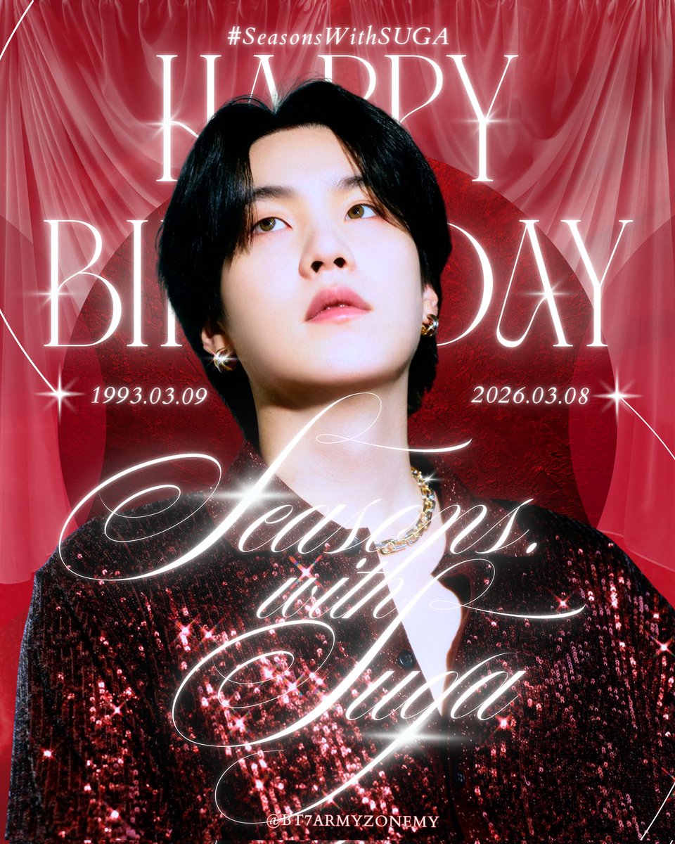bt7armyzonemy's tweet photo. ✿#𝐒𝐞𝐚𝐬𝐨𝐧𝐬𝐖𝐢𝐭𝐡𝐒𝐔𝐆𝐀 ✿
🇲🇾#𝐇𝐀𝐏𝐏𝐘𝐒𝐔𝐆𝐀𝐃𝐀𝐘 𝐄𝐯𝐞𝐧𝐭 😺🎂
feat. #BTS_ARIRANG Pre-comback Gathering ☉⊖⊜

Presented by @bt7armyzonemy

🗓 March 8, 2026 (Sunday)
⏰ 11:00 AM – 9:00 PM
📍 MM Cafe, Lalaport BBCC (G Floor)

More info coming soon--Stay tuned!💜 https://t.co/LUATT0xm3A