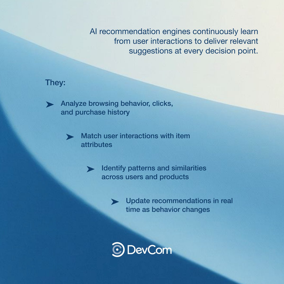 DevComCompany's tweet photo. ➡️ If you’re exploring how AI recommendation systems can shorten buying cycles and improve conversion across your platform, learn more here: https://t.co/cylFr4Svit 

 #AIRecommendation https://t.co/CtlrEAIKIu
