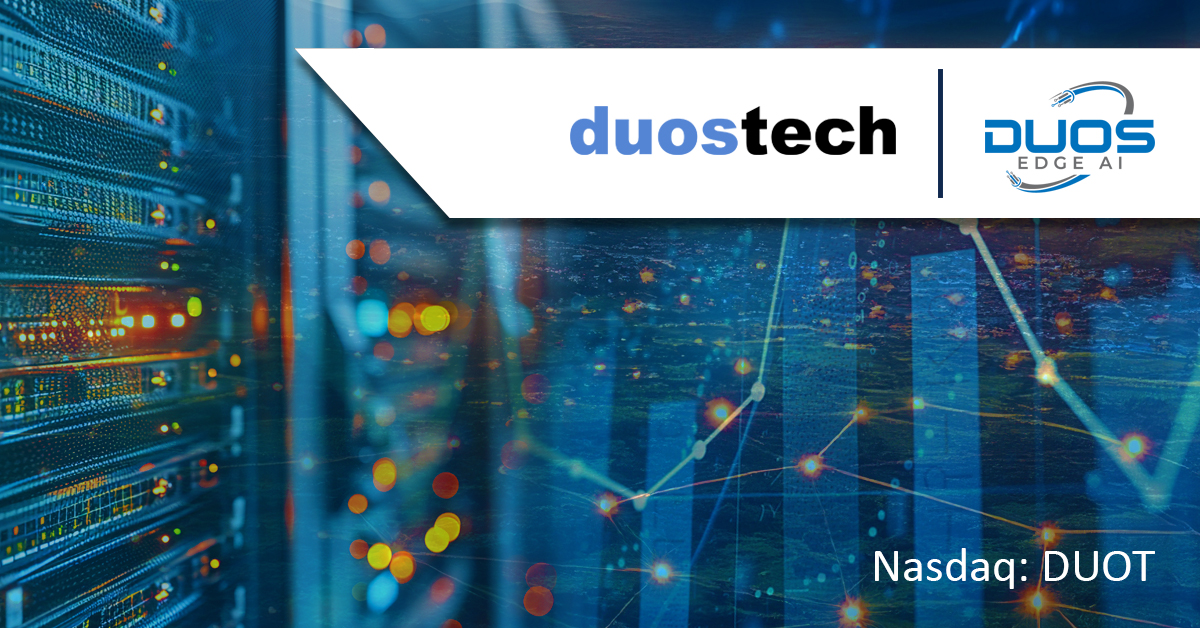<a href="/duostech/">Duos Technologies</a> Achieves $28M FY25 revenue (+288% YoY), expects 2nd straight quarter of positive adj. EBITDA &amp; closes $7M in IT infrastructure wins📈EDC deployments scaling across TX with IL expansion underway
$DUOT duostechnologies.com #AI #DUOT
 <a href="/duosEdgeAI/">DUOS EDGE AI</a> duosedge.ai