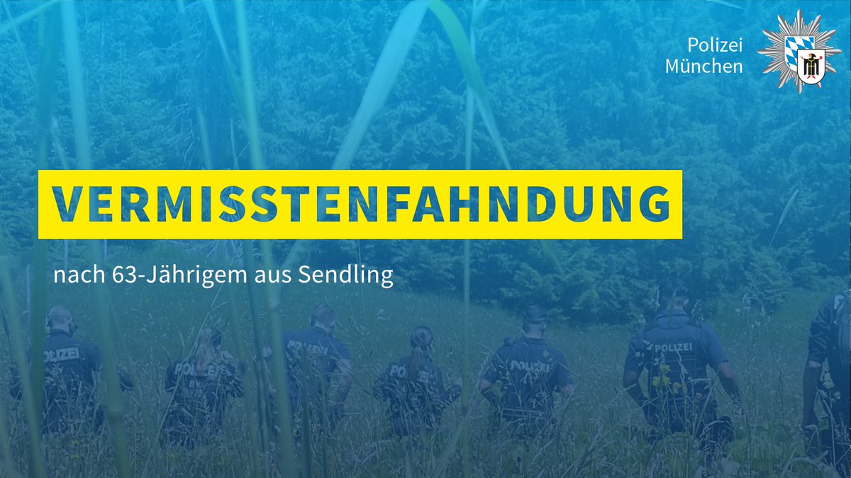 #Vermisstenfahndung, bitte teilen.

Seit Dienstag wird ein 63-Jähriger aus Sendling vermisst. Aufgrund einer kognitiven Erkrankung ist er möglicherweise örtlich und zeitlich nicht orientiert.
Hinweise bitte direkt an die 110.

Mehr Infos und ein Bild:
polizei.bayern.de/fahndung/perso…