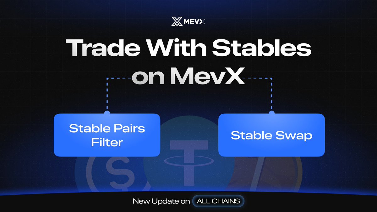Tired of holding native tokens like $SOL, $BNB, $ETH while market is bleeding?

We gotchu - MevX already support trading with Stablecoins!