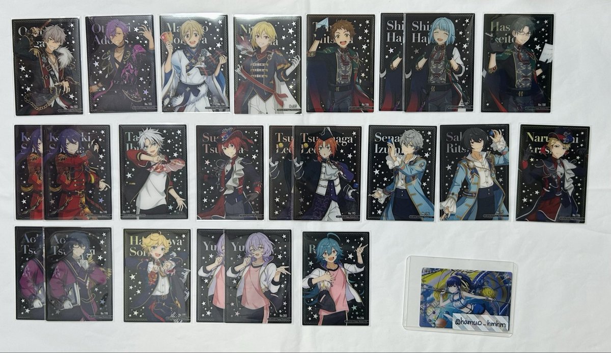 hamuo_hmhm's tweet photo. 【交換･仮約束】
あんスタ クリアカード クリアカードコレクションガム4 クリカ

譲)画像参照

求）N：宗>>奏汰
SP：渉

N宗最優先で求めております。
郵送or天神、博多周辺手渡し
検索からもお気軽にお声掛けください https://t.co/BOTeOk2kRi