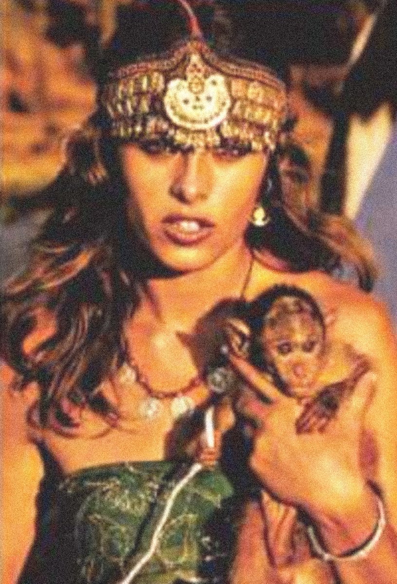 Cleopatragirlie's tweet photo. Uschi Obermaier with a monkey https://t.co/iohRbIX3P2