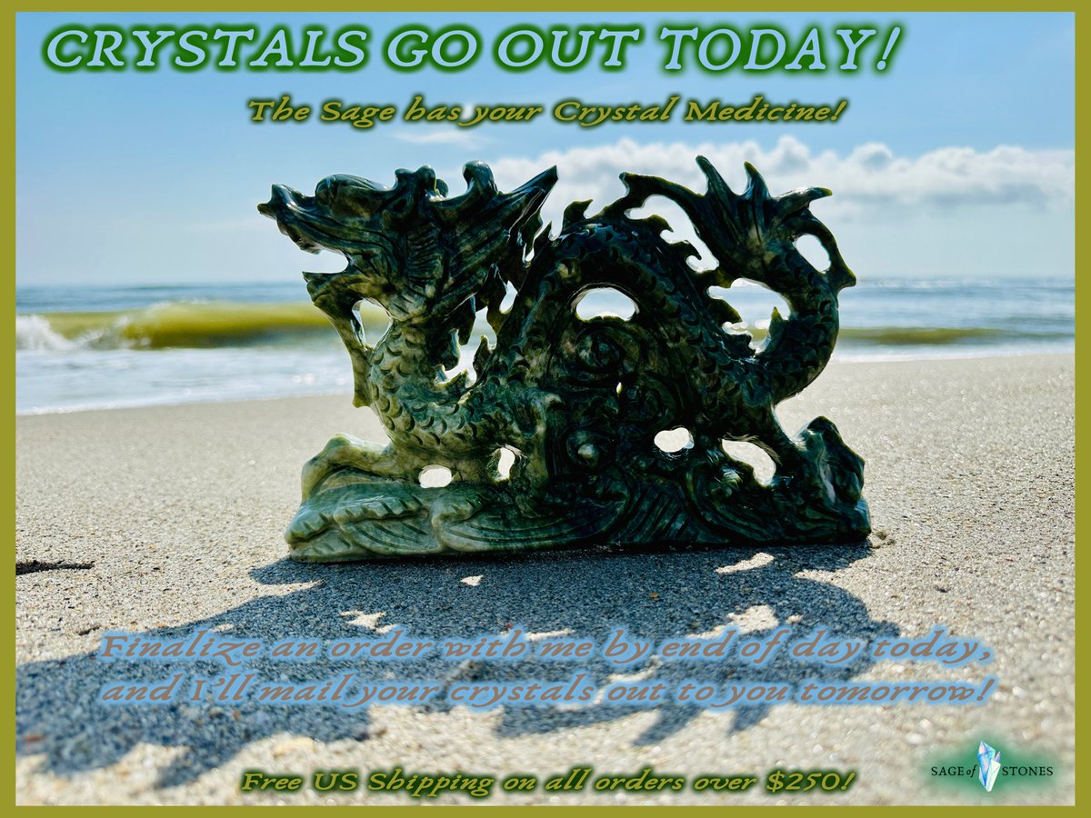 sageofstones's tweet image. ★★ TODAY IS MAIL DAY ★★

Finalize an order with me in the next couple hours, my lovelies and have your stones shipped today - no waiting!
#SageOfStones #CrystalMedicine #SameDayShipping