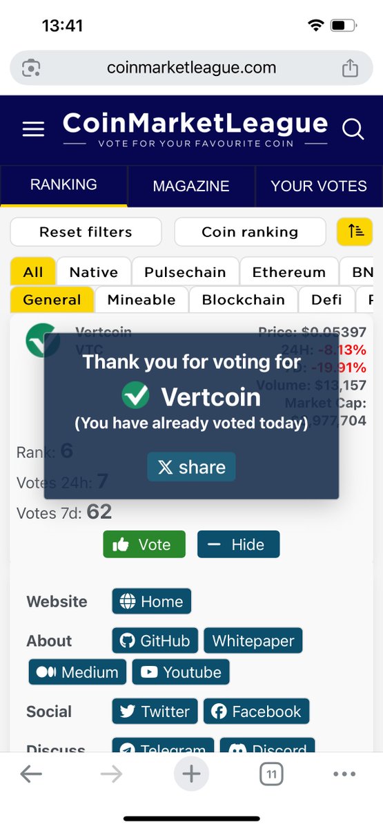 Temidayo246639's tweet photo. Another win for $VTC 💚
Fair launch. No VC money. No gimmicks.
Just a community that’s kept Vertcoin alive and honest for over a decade. ⚡️
Real crypto still wins.
#Vertcoin #VTC #PoW #FairCrypto #Decentralized https://t.co/iqpy4LxCFF