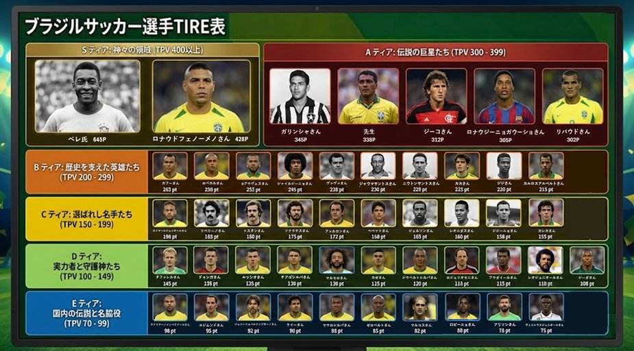 camisa8BRASIL's tweet photo. 🇧🇷ブラジル歴代選手TIRE表🇧🇷

評価方法はリプ欄🥹 https://t.co/7Dh2ReVUyQ