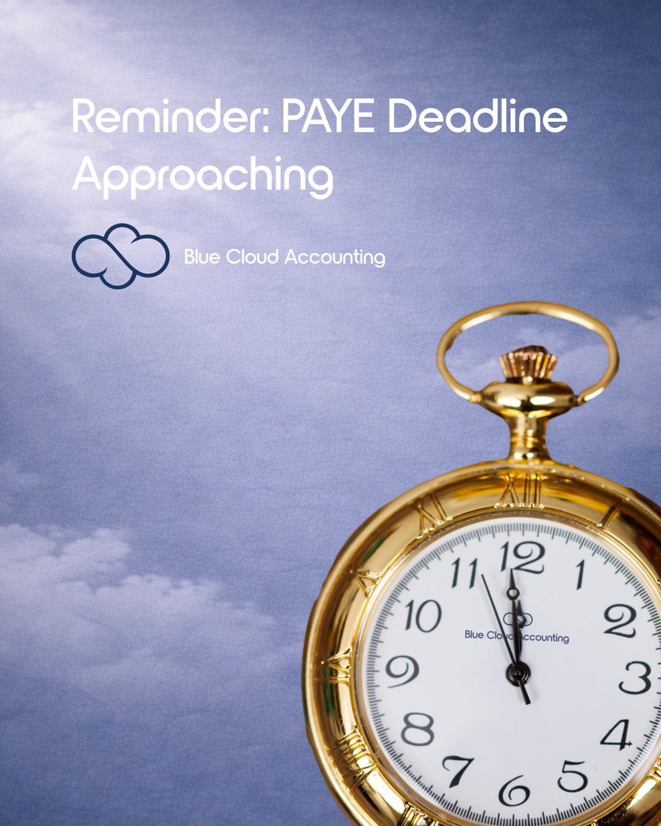 BlueCloudAcc's tweet photo. Quick compliance reminder for employers: your monthly PAYE EMP201 submission and payment is due this Friday because the usual 7th falls over the weekend.

Need a hand getting it filed correctly and on time? Contact us and we’ll help you get it sorted before Friday. https://t.co/KlZ56w8dRV