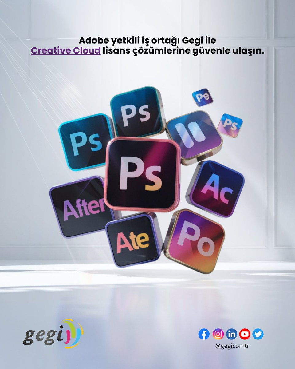 ✨ Her seviyeye uygun eğitim içerikleriyle Creative Cloud deneyiminizi güçlendirin.

#Gegi #CreativeCloud #AdobeCreativeCloud #DijitalTasarım #YaratıcıÇözümler #MobilTasarım #GrafikTasarım #DijitalÜretim #AdobeTürkiye #LisansÇözümleri #YetkiliİşOrtağı