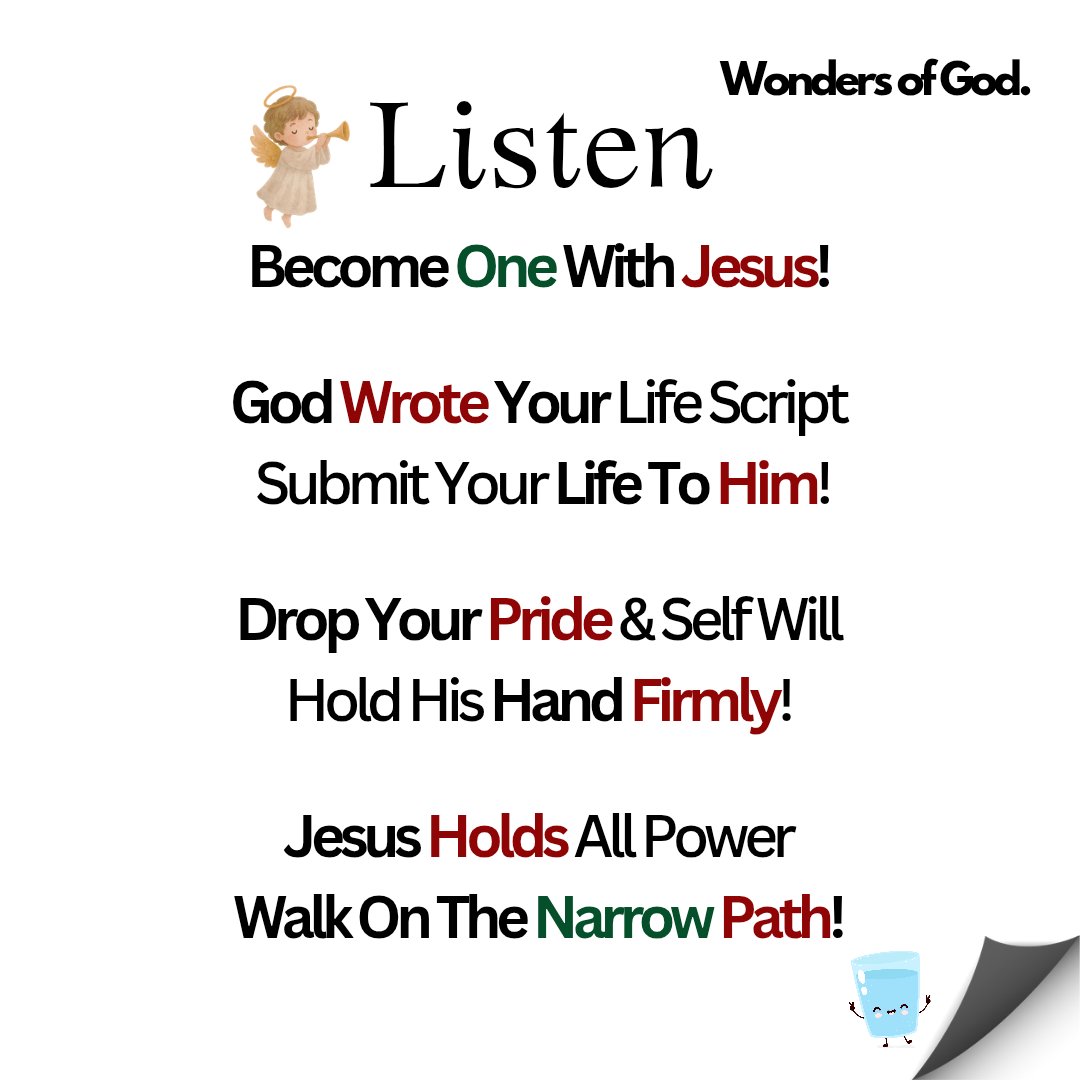 dailycupofwater's tweet photo. Daily Words: Submit All To God!

Rely On God's Leading! #devotional

He Knows The End From The Beginning! For He Is All-Knowing God!🎺🌍 #jesus

His Purpose For You Is To Strive! For His Thoughts For You Are Good &amp; Not Evil!👼🏽🛤️

Take A Minute &amp; Talk To God!🙇🏽👑 #dailywords https://t.co/xr7K0hEG6W