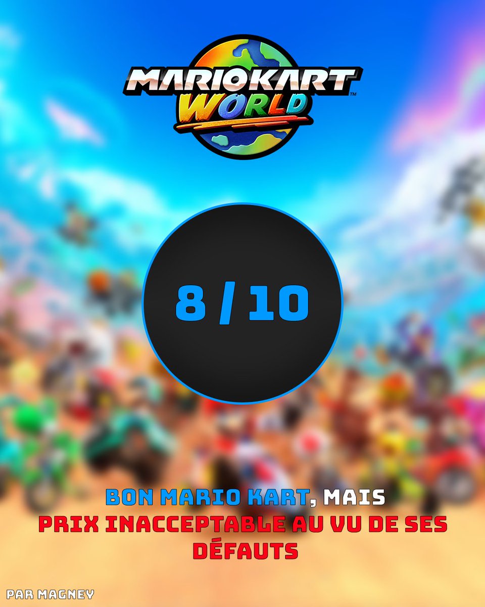 StoryGame_off's tweet photo. 🏎️Mario Kart World

Le Mario Kart tant attendu pour un prix de 90 euros. 
Les vaut-il ?

C'est ce qu'on va voir dans notre review !

#Mario #MarioKartWorld #Review https://t.co/TBF2Jz8ZCZ