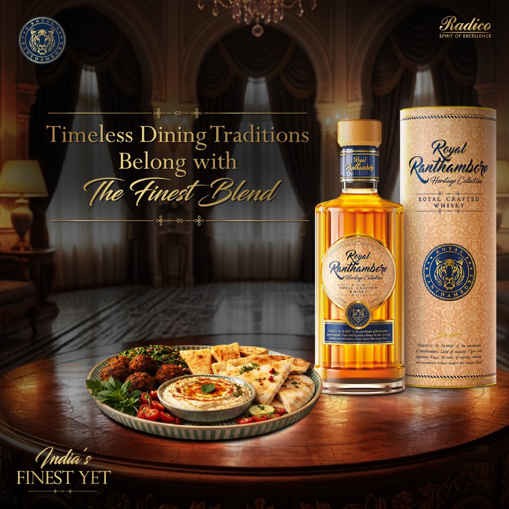 RRanthambore's tweet photo. Where generous flavours and refined craftsmanship meet, indulgence feels complete. Royal Ranthambore pairs beautifully with Lebanese dining traditions, adding warmth, depth, and quiet sophistication to every table.

#RoyalRanthambore #Radico #IndiasFinestYet #Royalgram #RoyalBlend