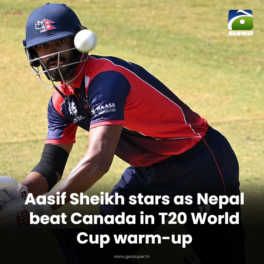 geosupertv's tweet photo. Aasif’s heroics power Nepal victory! 💥🏏

Read More: https://t.co/ghNNEXgA9m

#OMAvCAN #T20WorldCup2026 https://t.co/3bJlPWRSex