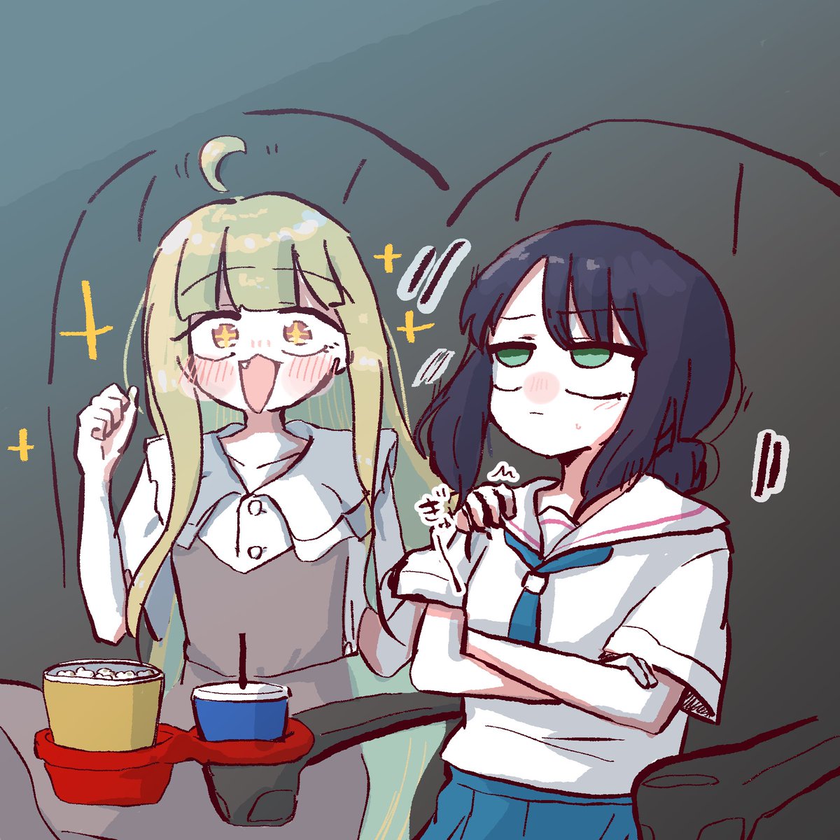 「劇場公開だっていろは!ねぇ!」|おけけのイラスト