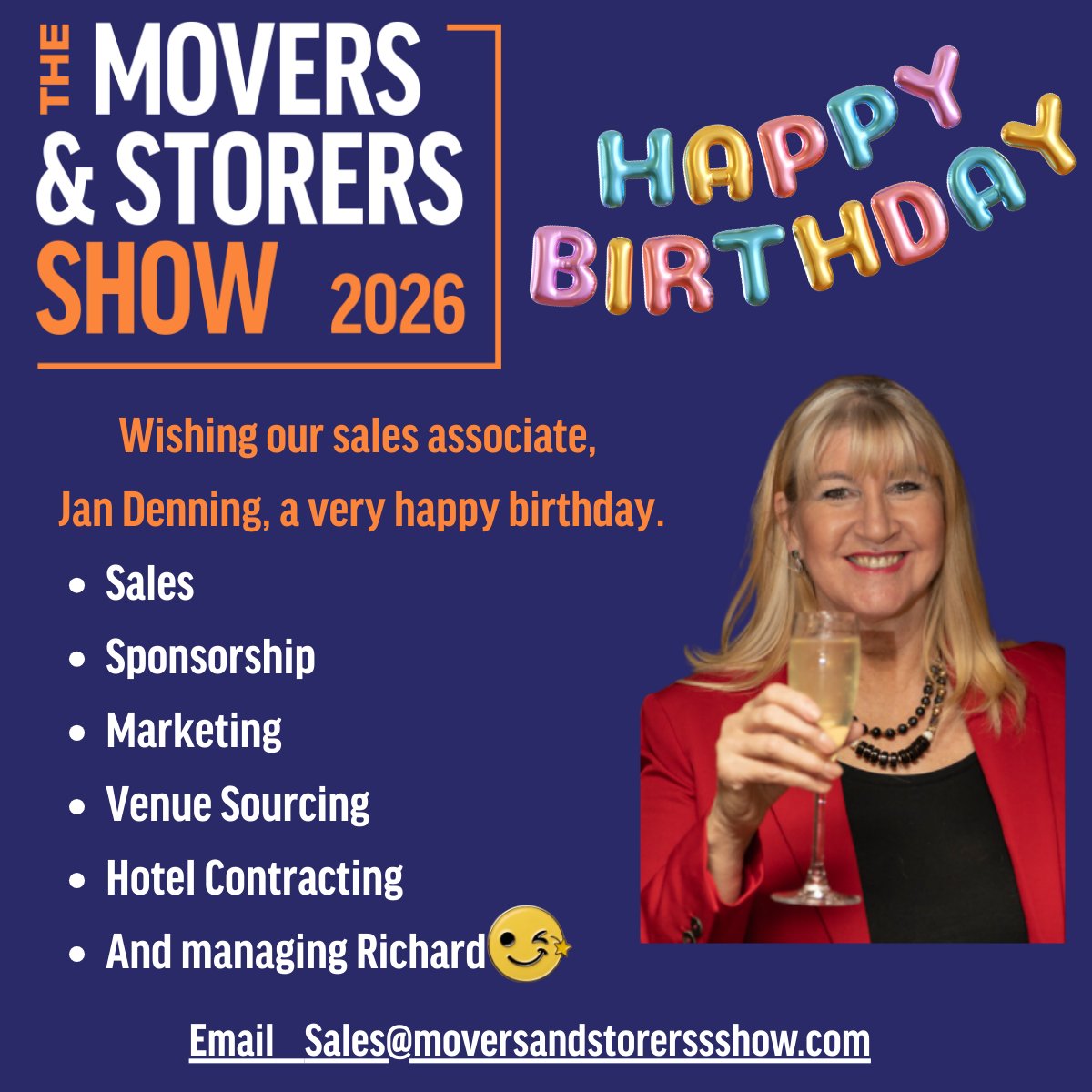 moversstorers's tweet photo. Happy Birthday to our sales associate @JanDenning @TheHospitalit10 https://t.co/yqQ1TPKMVF