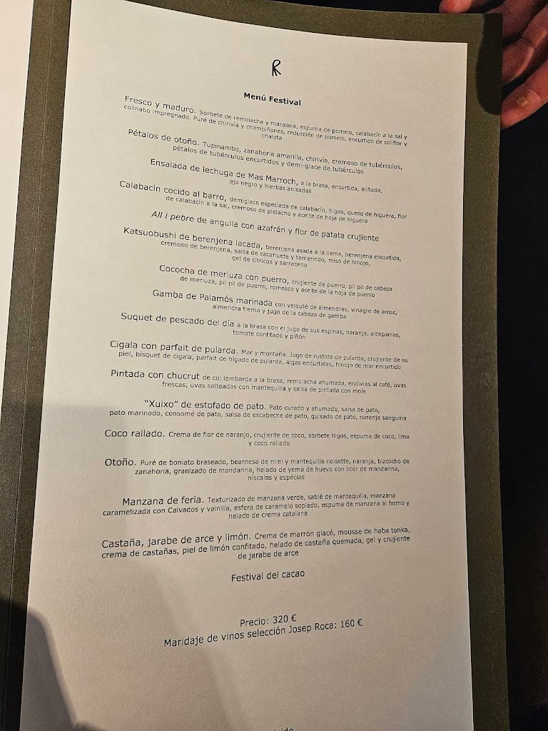 şimdi sen 2 kez dünyanın en iyi restorantı seçilmiş Can Roca ile aynı fiyata mı satıyon tadım menüsünü