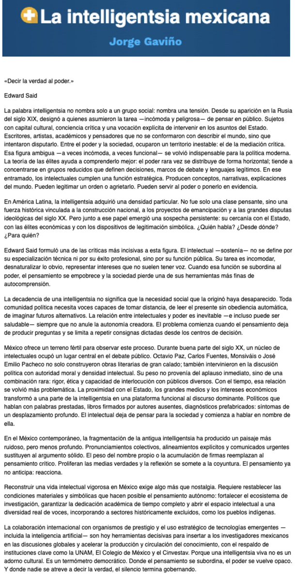 La intelligentsia mexicana <a href="/El_Universal_Mx/">El Universal</a> 

eluniversal.com.mx/opinion/jorge-…