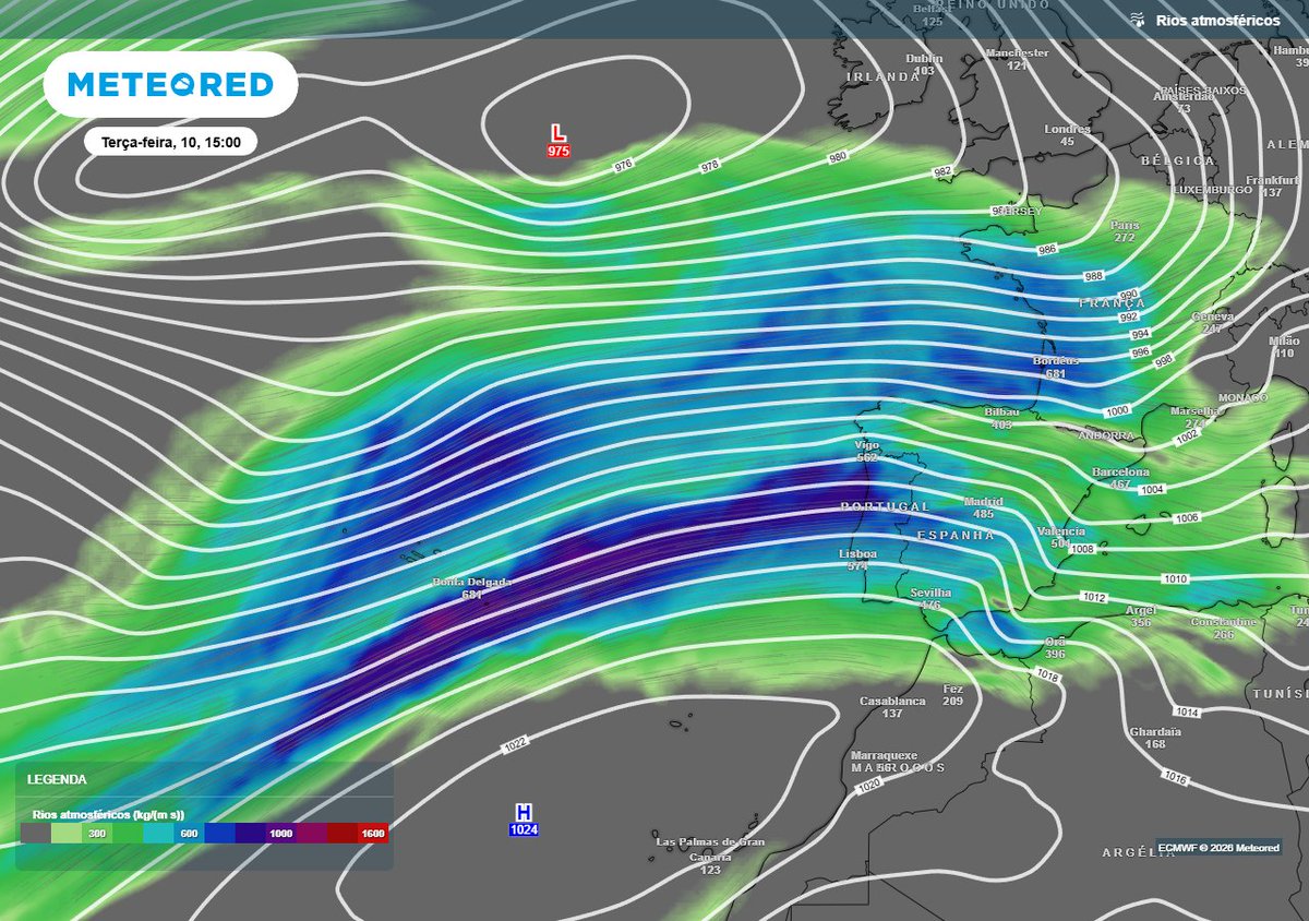 🌧️ Chuva em Portugal: a partir de segunda-feira, dia 9, outro rio atmosférico alimentará as chuvas no oeste da Europa.

🗞️ Confira a previsão por Alfredo Graça: tempo.pt/noticias/previ…