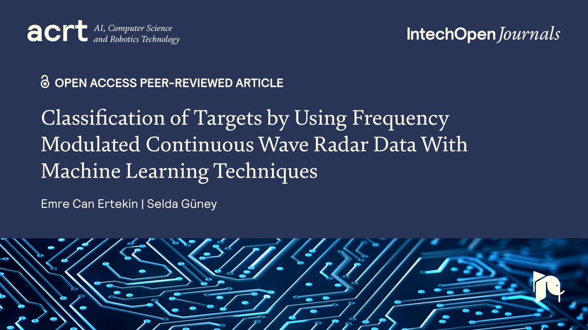IntechOpen's tweet image. Drones or birds? In radar signal processing, the distinction isn't always clear.

Traditional RCS signatures often overlap, making classification a persistent challenge. New research in ACRT introduces a hybrid approach: combining micro-Doppler signatures with CNN architectures…