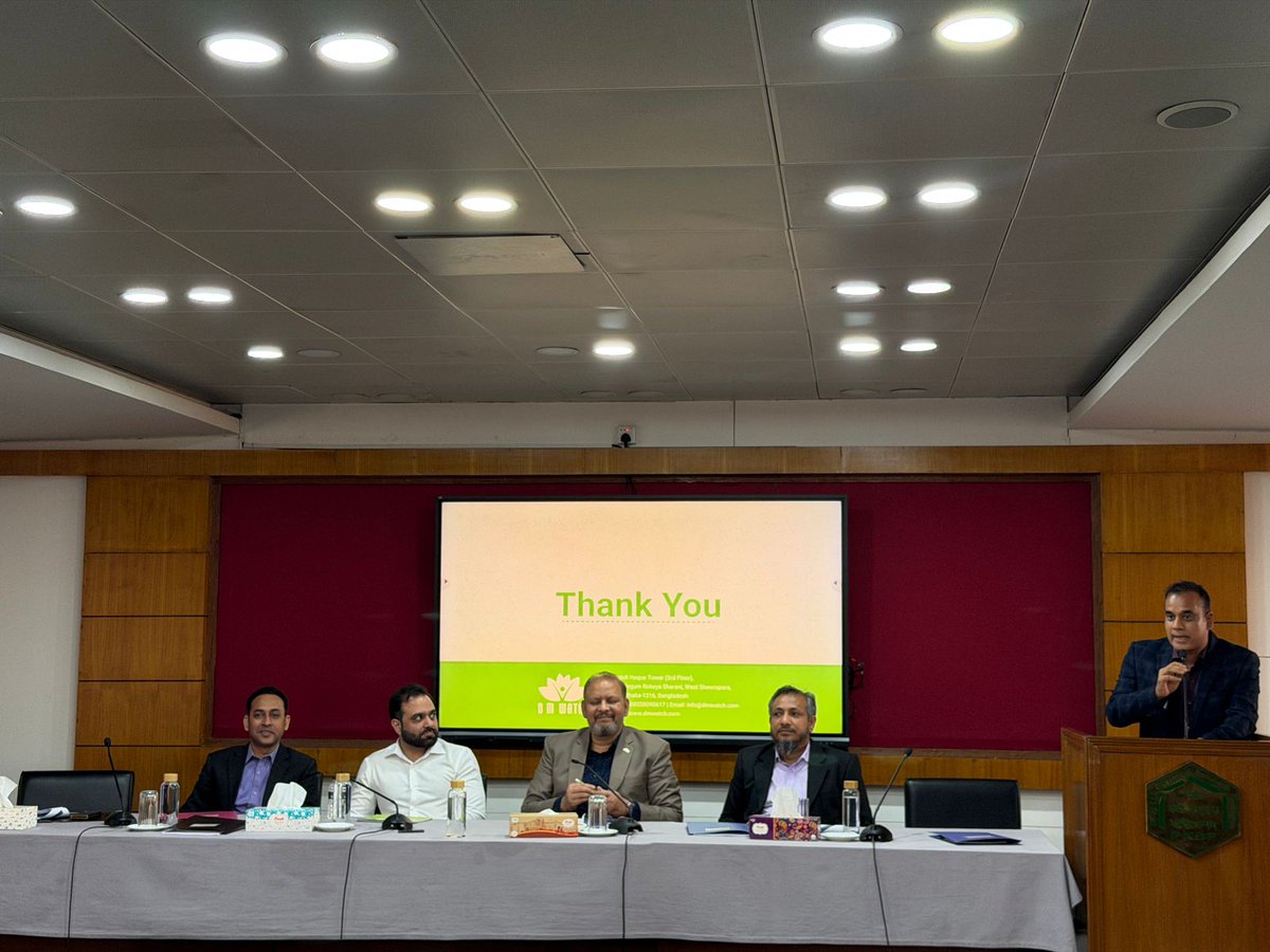 dmwatchlimited's tweet photo. Today, we successfully concluded the Baseline Results Validation Workshop of the Sustainable Microenterprise and Resilient Transformation (SMART) Project, jointly organized by DM WATCH LIMITED and the Palli Karma-Sahayak Foundation (PKSF). The workshop brought together policymakers, development practitioners, researchers, and sector experts to review and validate key findings from the baseline study of the SMART project.

Rich discussions focused on vital topics such as microenterprise performance, climate resilience, Resource Efficient and Cleaner Production (RECP), gender inclusion, and pathways for evidence-based program design. This collaborative validation process strengthened analytical rigor, ensured contextual accuracy, and reinforced stakeholder ownership. It has laid a strong foundation for informed decision-making and impactful implementation in the upcoming phases of the project.

The workshop was chaired by Mr. Moshiar Rahman, Deputy Managing Director of PKSF. The session began with a welcome speech by Mr. A.K.M. Zahirul Haque (Project Coordinator, SMART & Assistant General Manager, PKSF) and concluded with closing remarks from Mr. Md. Bayazid Hasan (Managing Director, DM WATCH LIMITED), who also expressed gratitude to all participants for their invaluable contributions.

Special thanks to all participants, including representatives from PKSF, DM WATCH LIMITED, and the World Bank, for their insightful feedback and constructive engagement. Together, evidence drives resilience, sustainability, and inclusive growth.

#DMWATCHLIMITED #PKSF #SMARTProject #BaselineStudy #ValidationWorkshop #EvidenceBasedPolicy #DevelopmentResearch #ClimateResilience #RECP #GreenGrowth #MicroenterpriseDevelopment #NGO #DonorCommunity #WorldBank #BangladeshDevelopment #MonitoringEvaluation #ResearchForImpact