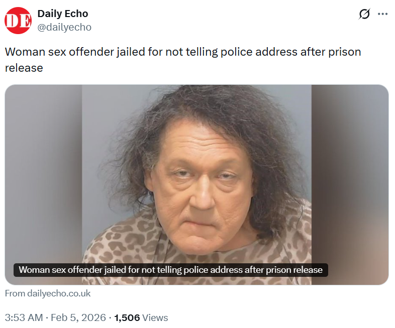 A man who has at least three separate convictions for sex offences has been jailed again. This is the headline in the Daily Echo. At no point does the article state that he's a man, he's been sent to a men's jail or that his crimes involved his penis