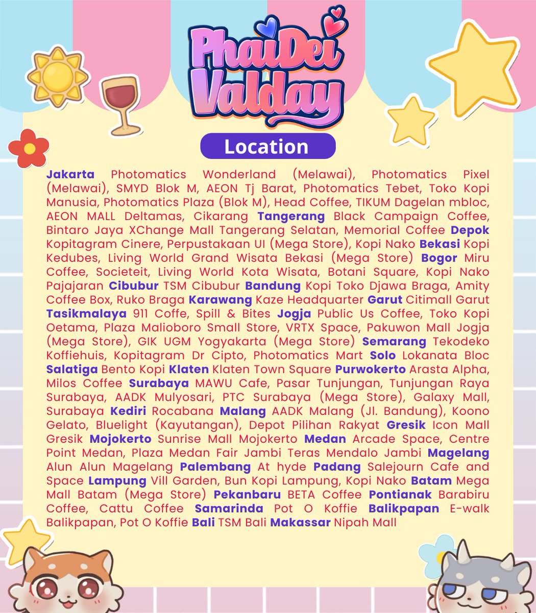 🍫 ˖° ☀️ PhaiDei Valentine’s Day🍷 °˖🍫

Photoframe event by <a href="/PekanPhaiDei/">Pekan PhaiDei</a> – Illust by <a href="/roteesobek/">Ochii (⁠^⁠.⁠_⁠.⁠^⁠)⁠ﾉ Aftersale & Post CF21 PO</a>-<a href="/gaiarium/">Tamago - Cocoma 4 G11-12</a>-<a href="/qamusapaya/">Mushr | VGen Comms Open📌</a>

Let's celebrate Valentine's Day w/ PhaiDei .ᐟ 🍫

📅8 – 21th Feb '26
📍<a href="/photomaticsid/">Si paling narsis</a>

Share your moment &amp; don't forget to use #PhaiDeiValDay .ᐟ 💙❤️