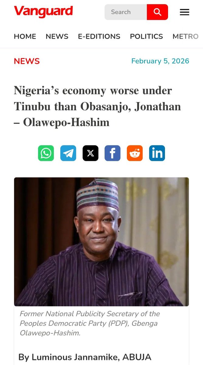 kelmekz's tweet photo. I agree.
Under Jonathan, the economy was @ $574B. Today, it’s been sliced down to $230B. 🔪💸

Less money in the system + more people sharing it = Sapa on the beat.(plus Oshiomole factor)

 We are running a 2026 population on a 2005-sized economy. The math awokuro at all. https://t.co/mE6JSibXjg