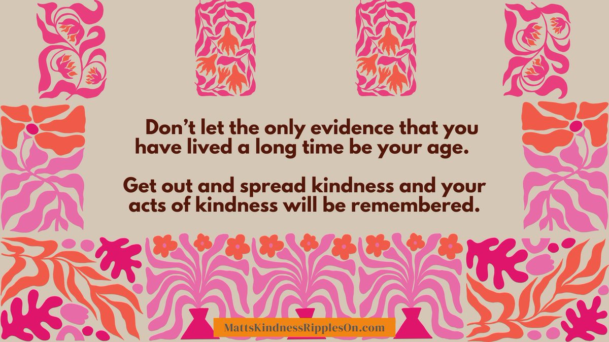 MattsKindness's tweet image. This quote is a beautiful call to action that aligns perfectly with the mission of living a legacy rather than just a lifespan.

#Matt’sKindnessRipplesOn #MKRO #KindnessMatters #EverydayKindness