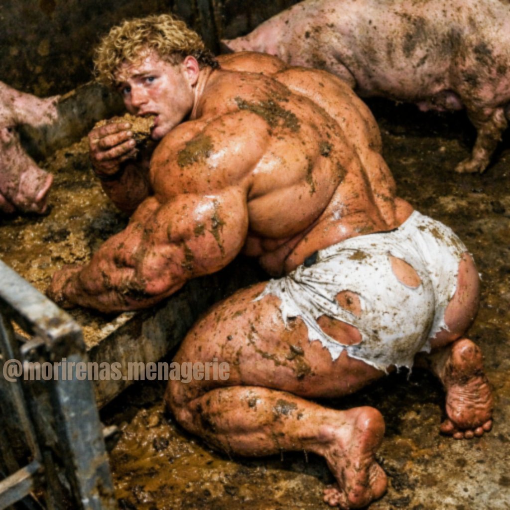 Bad boys get sent down to live in the farm.

#piglife #badboy #filth #shirtlessguys #muscle