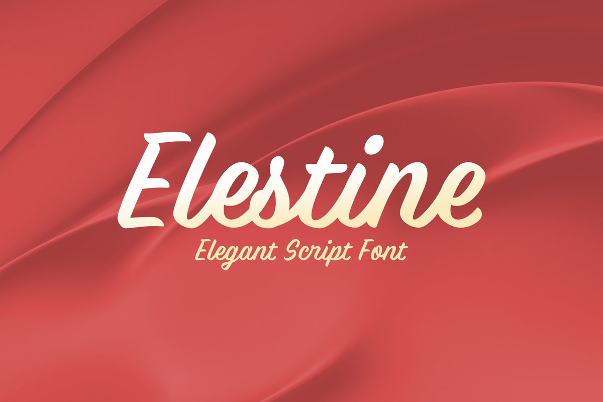 arwanOD's tweet photo. Just released Elestine Script #font. Inspired by classic #calligraphy and refined handwritten forms. https://t.co/swij9cqI3t