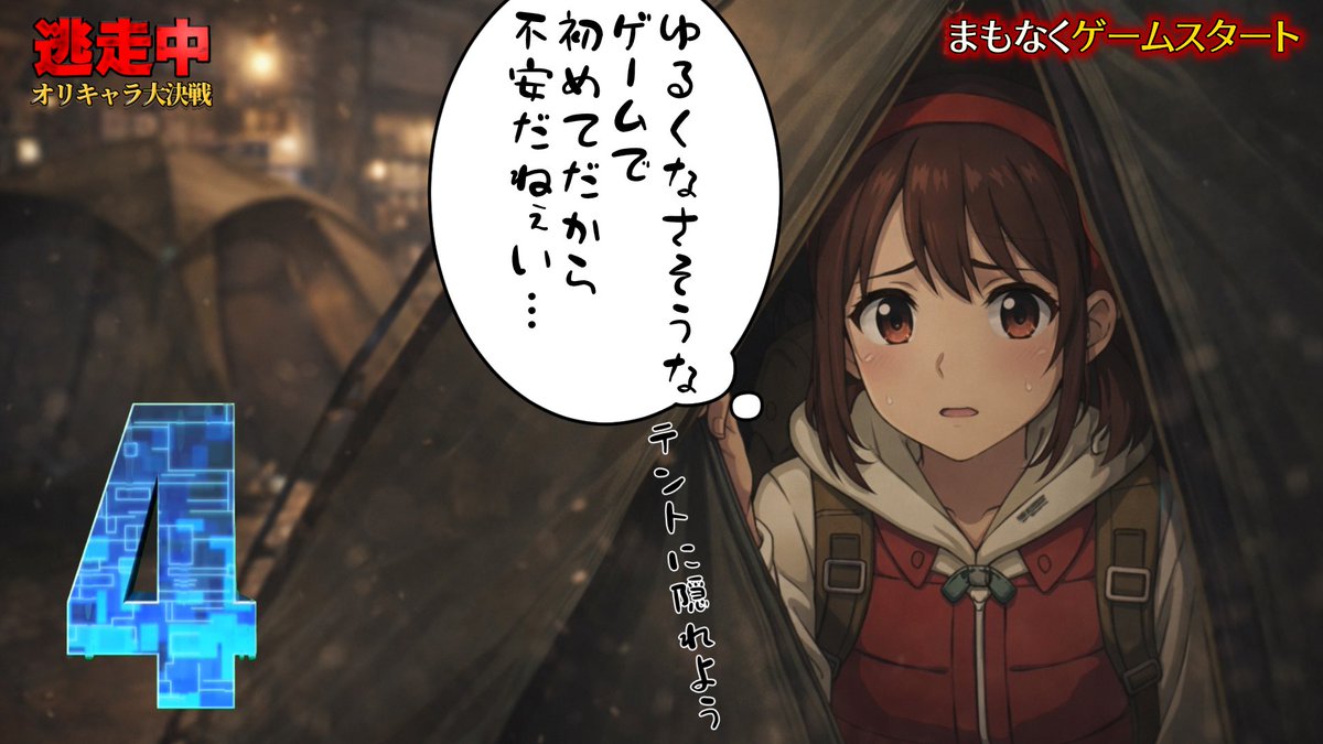 【不定期投稿シリーズ】
 #逃走中オリキャラ大決戦
その3
※AI絵が苦手な方はご注意ください 