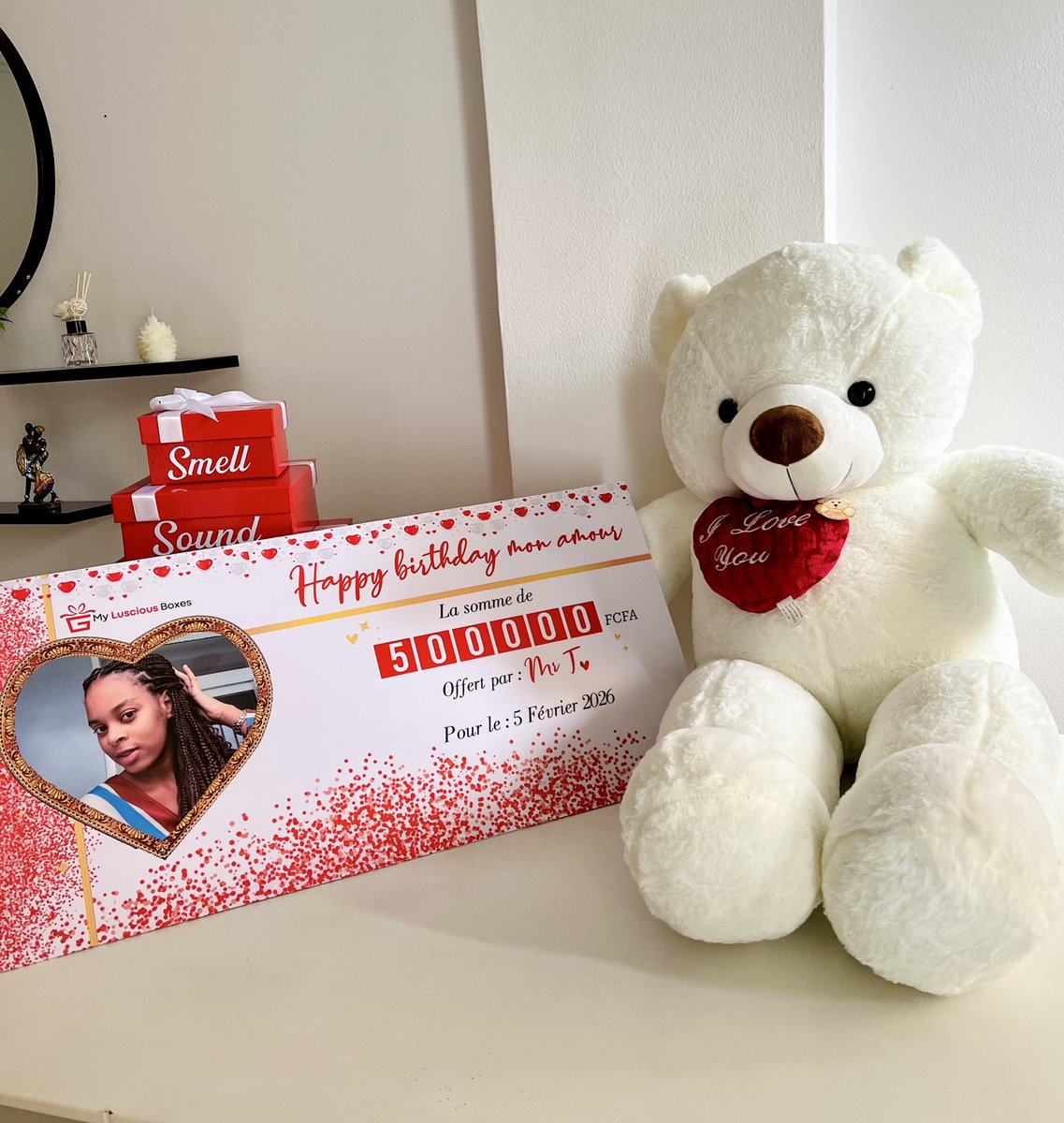 POV : Tu reçois la somme de 500 000 F, le cadeau des 5 sens et un Teddy bear de la part de ton copain à l’occasion de ton anniversaire. ❤️

📞 : 686281300